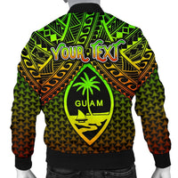 Polynesian Guam Personalised Men's Bomber Jacket - Reggae Vintage Polynesian Patterns - Polynesian Pride