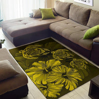 Hawaiian Map Hibiscus Flowers Vintage Polynesian Rug AH - Polynesian Pride