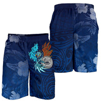 American Samoa Polynesian Men's Shorts - Blue Polynesian Eagle - Polynesian Pride