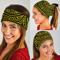 Hawaiian Kanaka Map Bandana 3 - Pack Nation Warrior Yellow - Polynesian Pride
