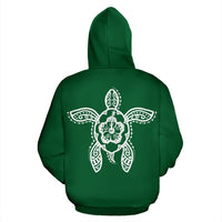 Hawaii Turtle Zip up Hoodie Warrior Style - Polynesian Pride