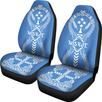 Kosrae Car Seat Covers - Kosrae FLag Micronesian Tribal Blue - Polynesian Pride