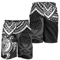 Pohnpei Polynesian Shorts (Men) - Polynesian White Turtle - Polynesian Pride