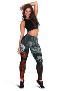 Tahiti Polynesian Women's Leggings - Vintage Polynesian Turtle - Polynesian Pride