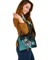 Samoa Polynesian Shoulder Handbag Turquoise - Turtle With Hook - Polynesian Pride