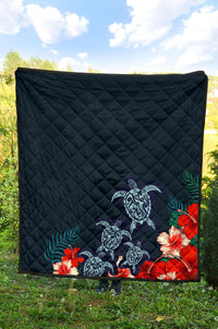 Hawaii Polynesian Turtle Premium Quilt - Polynesian Pride