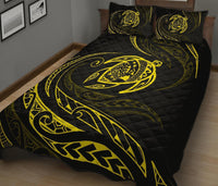 Hawaii Turtle Quilt Bed Set - Yellow - Frida Style - Polynesian Pride