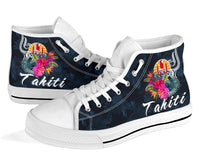 Tahiti Polynesian High Top Shoes - Tropical Flower - Polynesian Pride