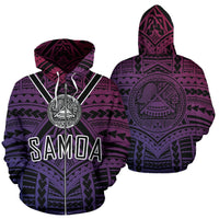 American Samoa Polynesian Zip up Hoodie Morden Style - Polynesian Pride