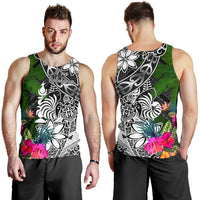 New Caledonia Men Tank Top - Turtle Plumeria Banana Leaf Crest - Polynesian Pride