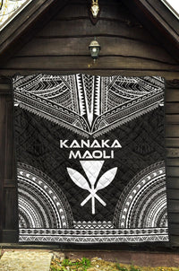 Hawaii Premium Quilt - Kanaka Maoli Polynesian Chief Black Version - Polynesian Pride