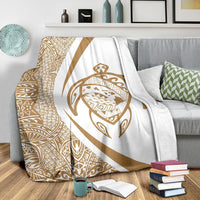Hawaii Turtle Map Polynesian Premium Blanket - Circle Style - Polynesian Pride