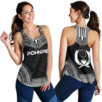 Pohnpei Women's Racerback Tank - Polynesian Chief Black Version - Polynesian Pride