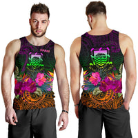 Tuvalu Personalised Men's Tank Top - Summer Hibiscus - Polynesian Pride