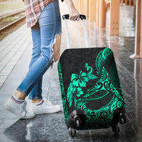 Polynesian Hawaii Luggage Cover - Polynesian Turquoise Humpback Whale - Polynesian Pride