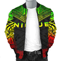 Niue Polynesian Chief Men's Bomber Jacket - Reggae Version - Polynesian Pride