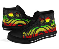 Nauru High Top Canvas Shoes - Reggae Tentacle Turtle - Polynesian Pride