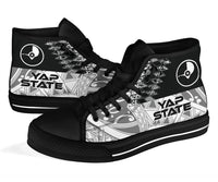 Yap State High Top Shoes - White Color Symmetry Style - Polynesian Pride