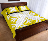 Hawaiian Quilt Bed Set Royal Pattern - Yellow - A2 Style - Polynesian Pride
