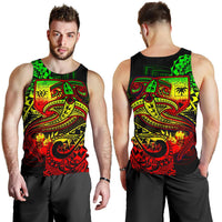 Fiji Men's Tank Top - Reggae Shark Polynesian Tattoo - Polynesian Pride
