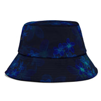 American Samoa Polynesian Bucket Hat - Blue Turtle Hibiscus - Polynesian Pride
