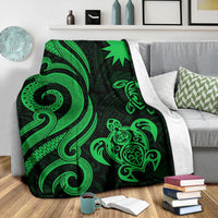 Nauru Premium Blanket - Green Tentacle Turtle - Polynesian Pride