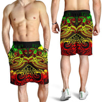 Papua New Guinea Men's Shorts - Reggae Shark Polynesian Tattoo - Polynesian Pride