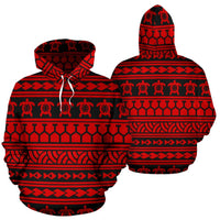Hawaii Hoodie Polynesian Tattoo Tribal Red Pullover - Polynesian Pride
