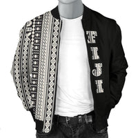 Fiji Men's Bomber Jacket Tapa Half TH1 - Polynesian Pride