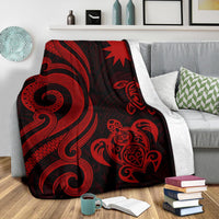 Nauru Premium Blanket - Red Tentacle Turtle - Polynesian Pride