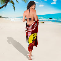 New Caledonia Polynesian Custom Personalised Sarong - Coat Of Arm With Hibiscus - Polynesian Pride