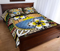 Hawaii Plumeria Pattern Limited Quilt Bed Set - Polynesian Pride