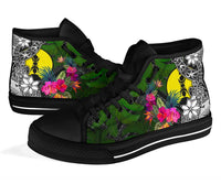 New Caledonia High Top Shoes - Turtle Plumeria Banana Leaf - Polynesian Pride