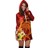 Samoa Hoodie Dress - Tribal Tuna Fish - Polynesian Pride