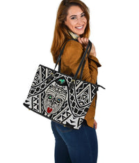 Integrity Maori Ta Moko Large Leather Tote Kiwi and Paua - Polynesian Pride