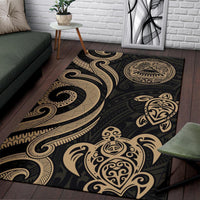 American Samoa Area Rug - Gold Tentacle Turtle - Polynesian Pride