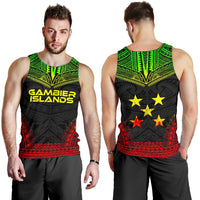 Gambier Islands Men's Tank Top - Polynesian Chief Reggae Version - Polynesian Pride