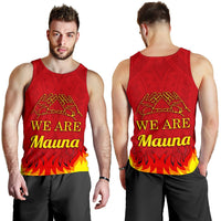 Hawaii Mauna Kea Men's Tank Top - Fire Version - Polynesian Pride
