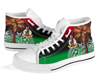 Vanuatu High Top Shoes Polynesian Palm Tree Flag - Polynesian Pride