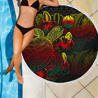 Tahiti Polynesia Beach Blanket Turtle Hibiscus Reggae - Polynesian Pride