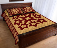 Hawaiian Quilt Pattern Plumeria Nice Quilt Bed Set - Polynesian Pride