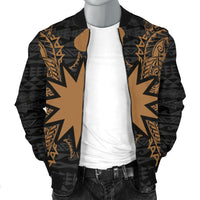 Nauru Polynesian Men's Bomber Jacket Map Gold - Polynesian Pride