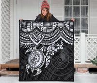 Yap Polynesian Premium Quilt - White Turtle - Polynesian Pride