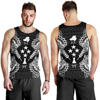 Kosrae Polynesian Men Tank Top Map Black - Polynesian Pride