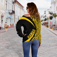 Hawaii Polynesian Women's Off Shoulder Sweater 02 - Polynesian Pride