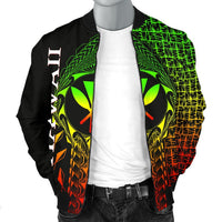 Hawaii Men's Bomber Jacket - Kanaka Maoli Rocket Style (Reggae) - Polynesian Pride