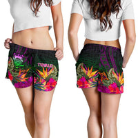 Tuvalu Women's Shorts - Summer Hibiscus - Polynesian Pride