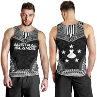 Austral Islands Men's Tank Top - Polynesian Chief Black Version - Polynesian Pride