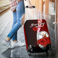 Niue Polynesian Custom Personalised Luggage Covers - Coat Of Arm With Hibiscus - Polynesian Pride