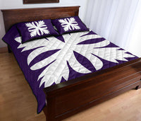 Hawaiian Royal Pattern Quilt Bed Set - Purple - C3 Style - Polynesian Pride